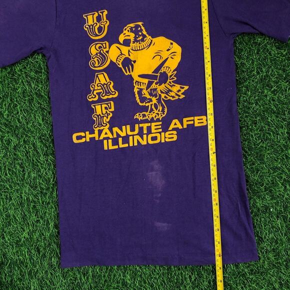 Purple USAF Chanute AFB Illinois Eagle Graphic Tee - Picture 5 of 5